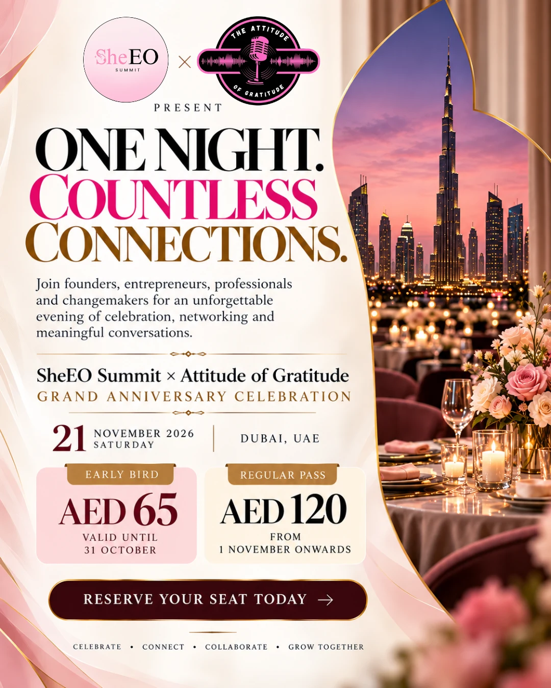 One night, countless connections: an invitation to the Grand Anniversary Celebration in Dubai