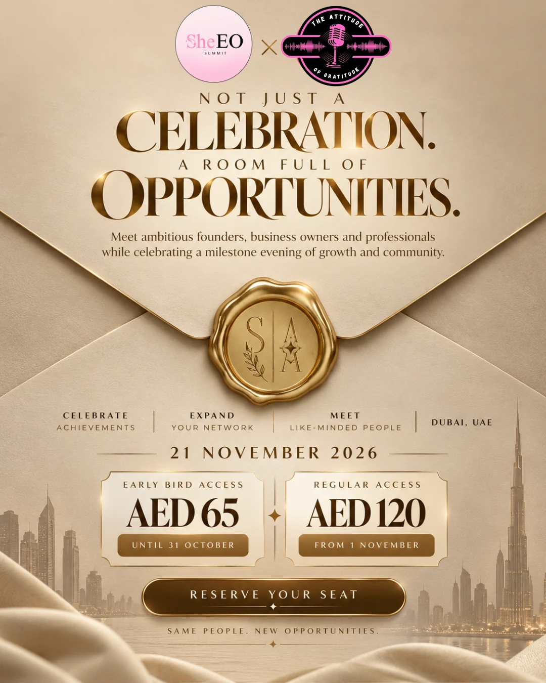 Celebrate achievements, expand your network and meet like-minded people on 21 November 2026